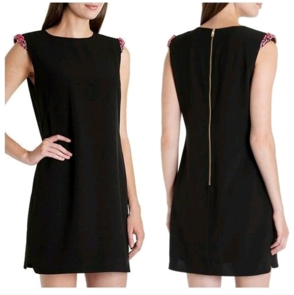 Ted Baker Reevah Shift Pencil Dress Embellished Crystal Rhinestone Sleevelss 4 - Picture 1 of 7